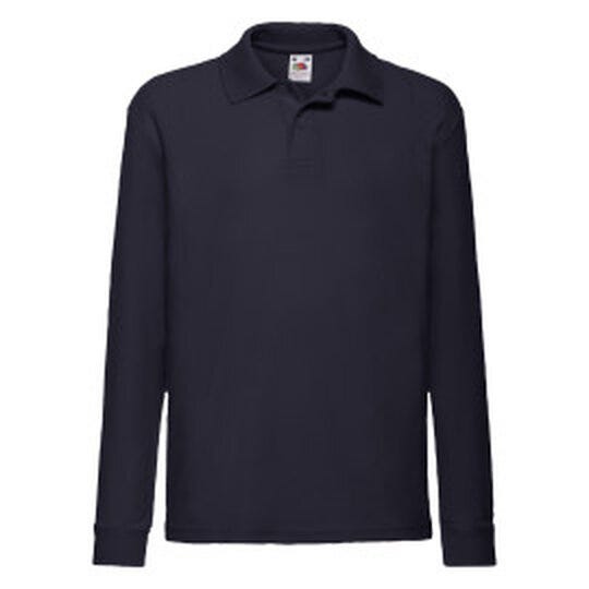 Fruit Of The Loom 63201 FOTL Kids 65/35 Long Sleeve Polo - Deep Navy