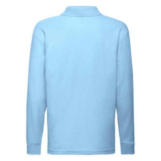 Fruit Of The Loom 63201 FOTL Kids 65/35 Long Sleeve Polo - Sky Blue