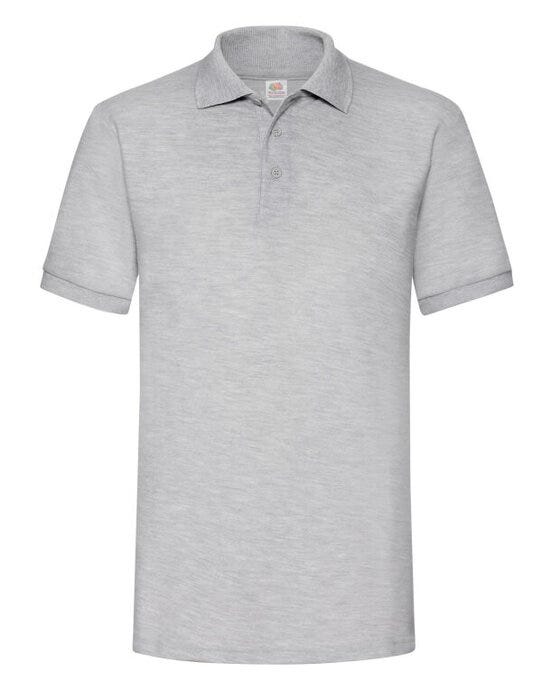 Fruit Of The Loom 63204 FOTL Mens 65/35 Heavy Polo - Heather Grey