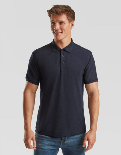 Fruit Of The Loom 63204 FOTL Mens 65/35 Heavy Polo - Deep Navy