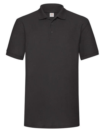 Fruit Of The Loom 63204 FOTL Mens 65/35 Heavy Polo - Black