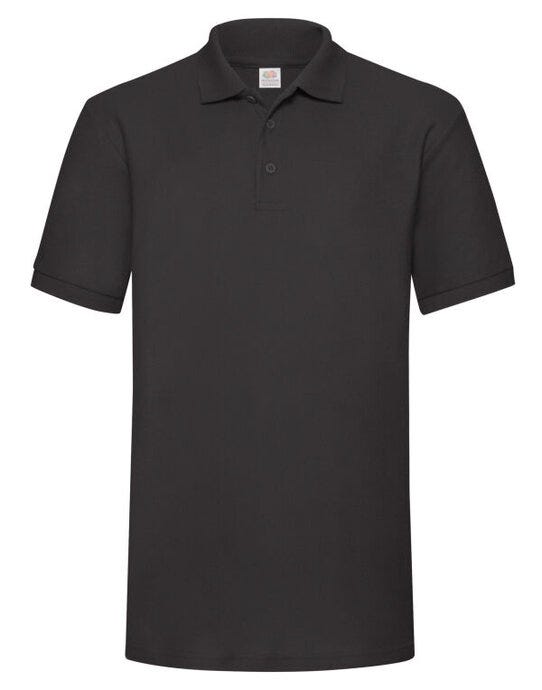 Fruit Of The Loom 63204 FOTL Mens 65/35 Heavy Polo - Black