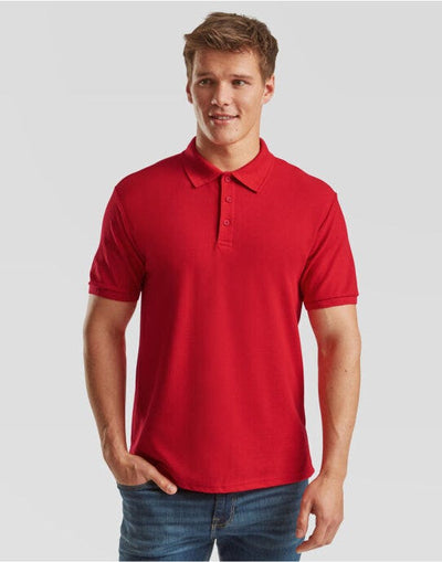 Fruit Of The Loom 63204 FOTL Mens 65/35 Heavy Polo - Red