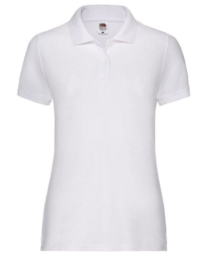Fruit Of The Loom 63212 FOTL Ladies 65/35 Polo - White