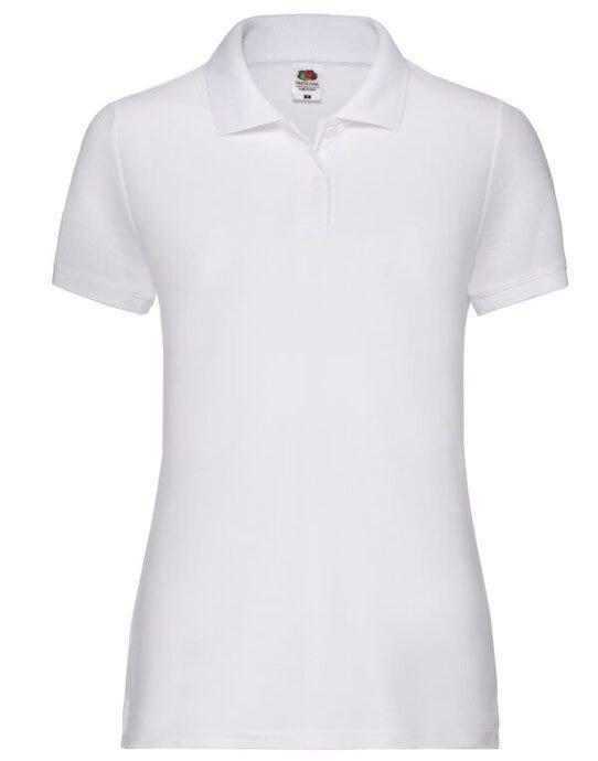 Fruit Of The Loom 63212 FOTL Ladies 65/35 Polo - White