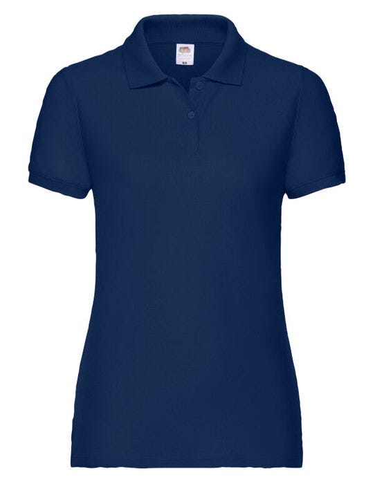 Fruit Of The Loom 63212 FOTL Ladies 65/35 Polo - Navy Blue