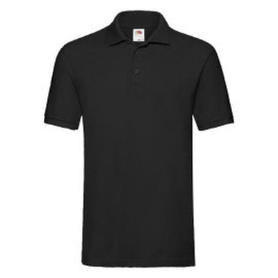 Fruit Of The Loom 63218 FOTL Mens Premium Polo - Black