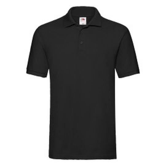 Fruit Of The Loom 63218 FOTL Mens Premium Polo - Black
