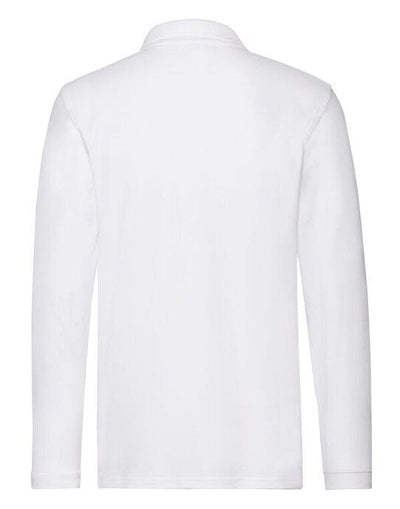 Fruit Of The Loom 63310 FOTL Mens Premium Long Sleeve Polo - White