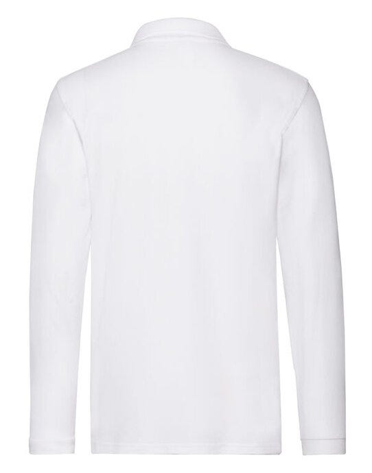 Fruit Of The Loom 63310 FOTL Mens Premium Long Sleeve Polo - White