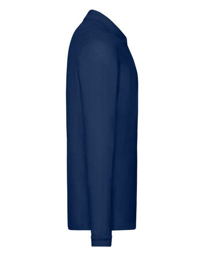 Fruit Of The Loom 63310 FOTL Mens Premium Long Sleeve Polo - Navy Blue