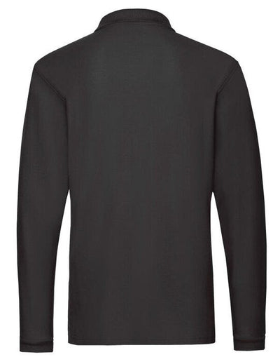 Fruit Of The Loom 63310 FOTL Mens Premium Long Sleeve Polo - Black