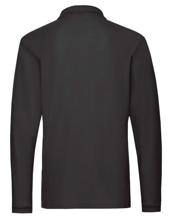Fruit Of The Loom 63310 FOTL Mens Premium Long Sleeve Polo - Black