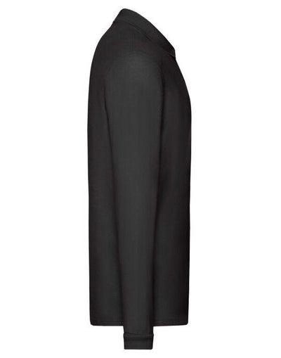 Fruit Of The Loom 63310 FOTL Mens Premium Long Sleeve Polo - Black