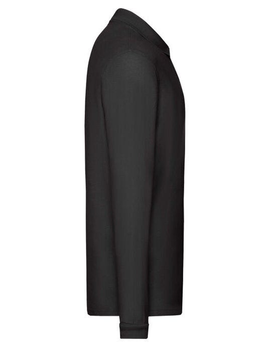 Fruit Of The Loom 63310 FOTL Mens Premium Long Sleeve Polo - Black