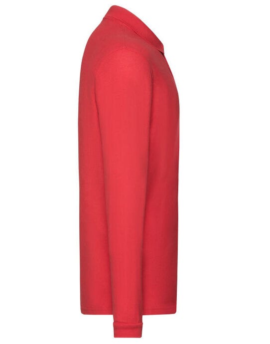 Fruit Of The Loom 63310 FOTL Mens Premium Long Sleeve Polo - Red