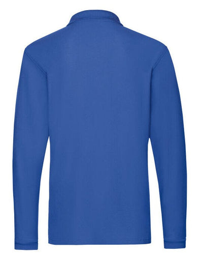 Fruit Of The Loom 63310 FOTL Mens Premium Long Sleeve Polo - Royal