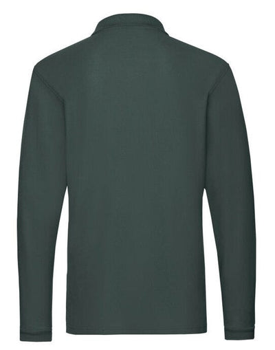 Fruit Of The Loom 63310 FOTL Mens Premium Long Sleeve Polo - Forest Green