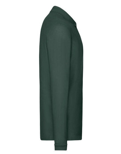 Fruit Of The Loom 63310 FOTL Mens Premium Long Sleeve Polo - Forest Green