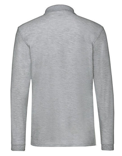 Fruit Of The Loom 63310 FOTL Mens Premium Long Sleeve Polo - Athletic Heather