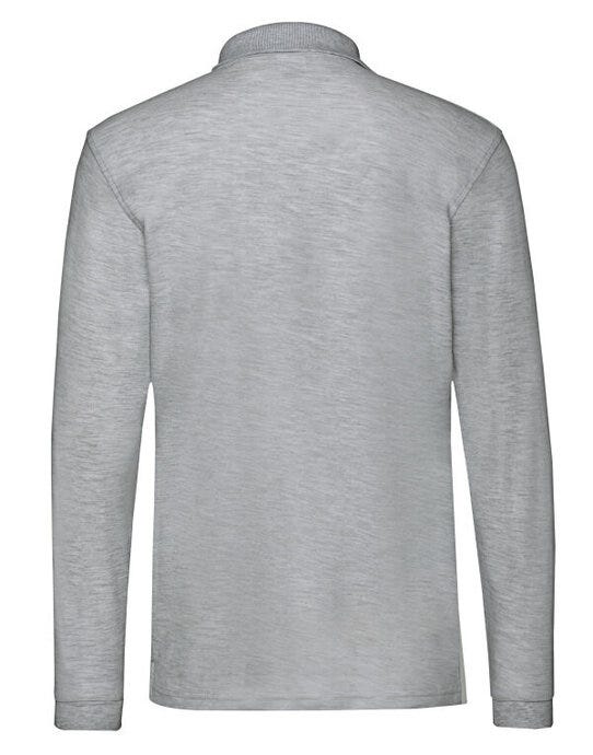 Fruit Of The Loom 63310 FOTL Mens Premium Long Sleeve Polo - Athletic Heather