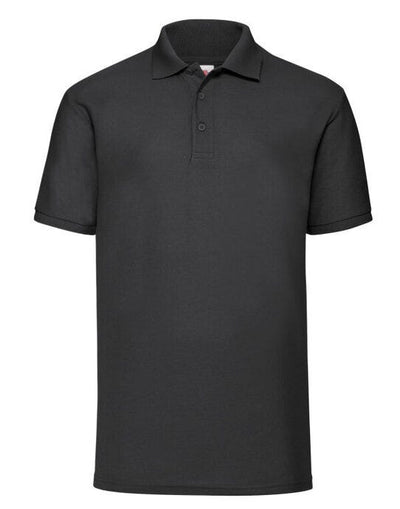 Fruit Of The Loom 63402 FOTL Mens 65/35 Polo - Black