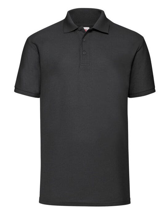 Fruit Of The Loom 63402 FOTL Mens 65/35 Polo - Black