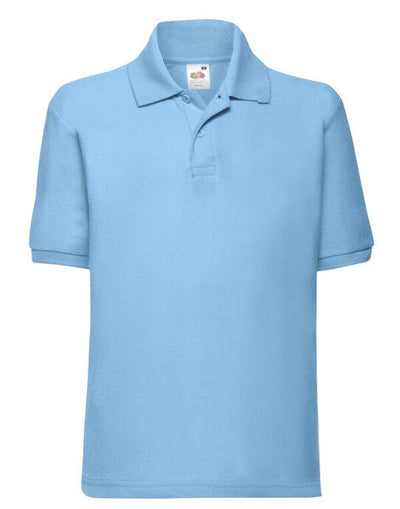 Fruit Of The Loom 63417 FOTL Kids 65/35 Polo - Sky Blue