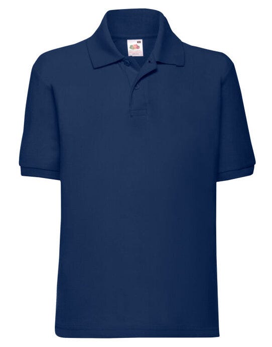 Fruit Of The Loom 63417 FOTL Kids 65/35 Polo - Navy Blue