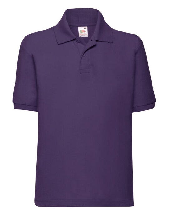 Fruit Of The Loom 63417 FOTL Kids 65/35 Polo - Purple