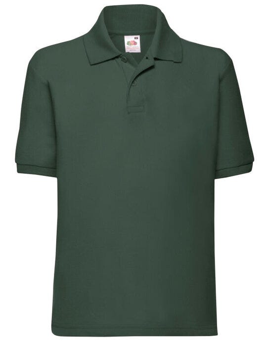 Fruit Of The Loom 63417 FOTL Kids 65/35 Polo - Bottle Green