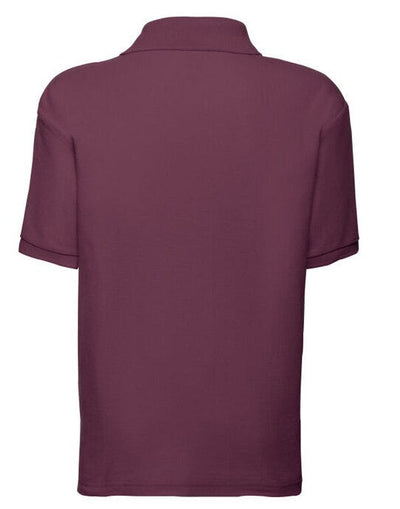 Fruit Of The Loom 63417 FOTL Kids 65/35 Polo - Burgundy