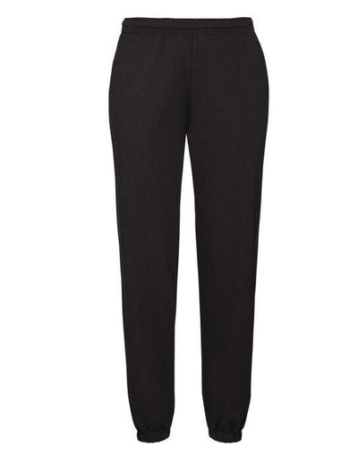 Fruit Of The Loom 64026 FOTL Mens Classic Elastic Cuff Jog Pants - Black