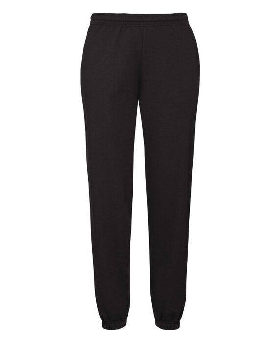 Fruit Of The Loom 64026 FOTL Mens Classic Elastic Cuff Jog Pants - Black