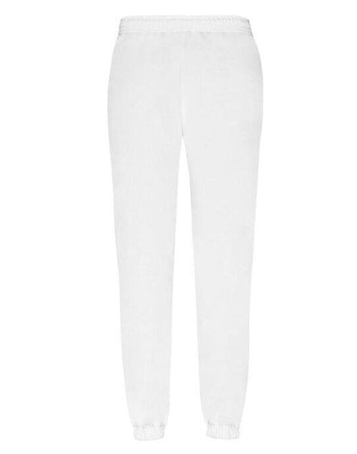 Fruit Of The Loom 64026 FOTL Mens Classic Elastic Cuff Jog Pants - White
