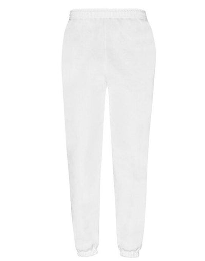 Fruit Of The Loom 64026 FOTL Mens Classic Elastic Cuff Jog Pants - White