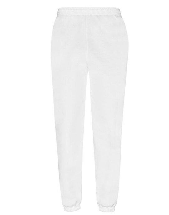 Fruit Of The Loom 64026 FOTL Mens Classic Elastic Cuff Jog Pants - White