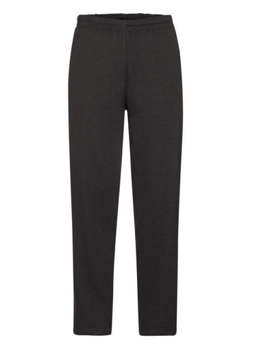 Fruit Of The Loom 64032 FOTL Mens Classic Open Hem Jog Pants - Black