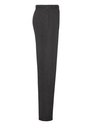 Fruit Of The Loom 64032 FOTL Mens Classic Open Hem Jog Pants - Black