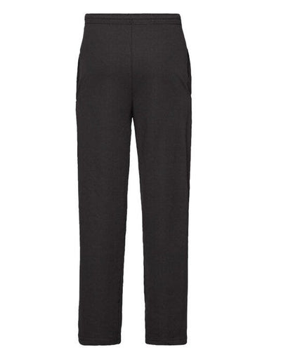 Fruit Of The Loom 64038 FOTL Mens Lightweight Open Hem Jog Pants - Black