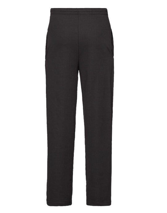 Fruit Of The Loom 64038 FOTL Mens Lightweight Open Hem Jog Pants - Black