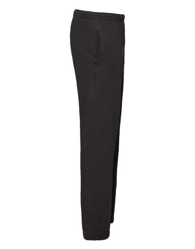 Fruit Of The Loom 64038 FOTL Mens Lightweight Open Hem Jog Pants - Black