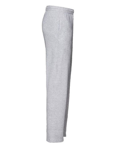 Fruit Of The Loom 64038 FOTL Mens Lightweight Open Hem Jog Pants - Heather Grey
