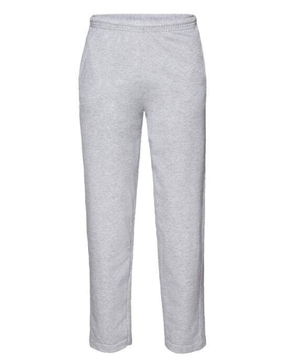 Fruit Of The Loom 64038 FOTL Mens Lightweight Open Hem Jog Pants - Heather Grey