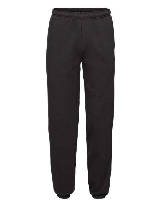 Fruit Of The Loom 64040 FOTL Mens Premium Elastic Cuff Jog Pants - Black