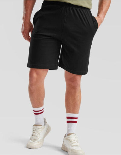 Fruit Of The Loom 64052 FOTL Iconic Jersey Shorts - Black