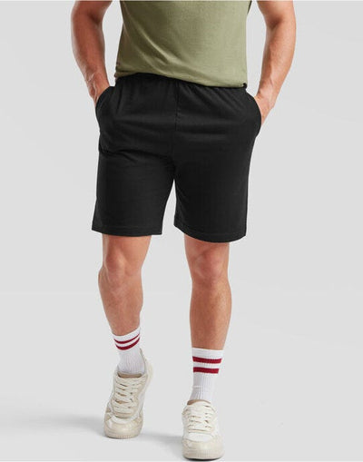 Fruit Of The Loom 64052 FOTL Iconic Jersey Shorts - Black