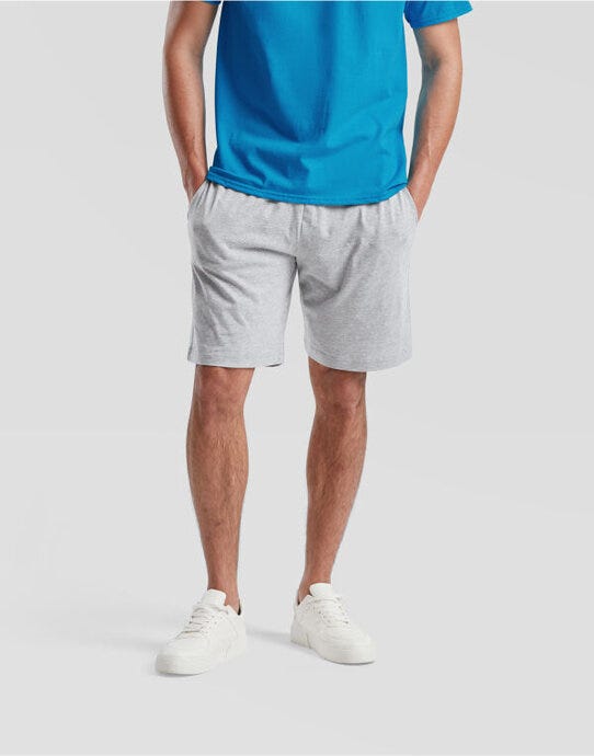 Fruit Of The Loom 64052 FOTL Iconic Jersey Shorts - Heather Grey