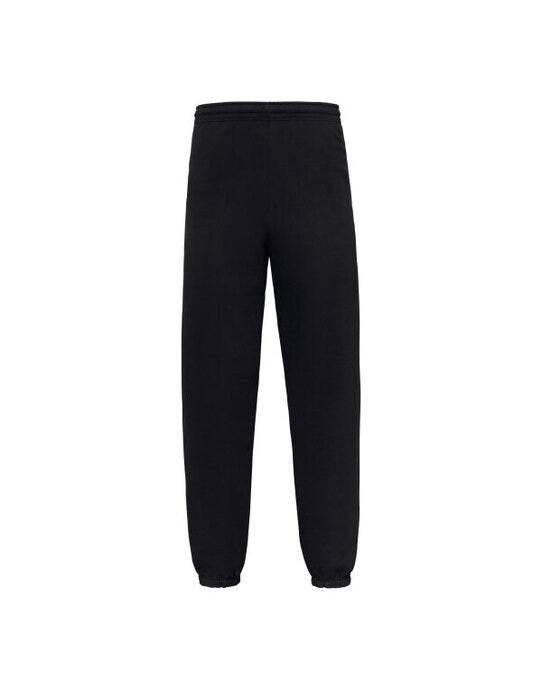 Fruit Of The Loom 64056 FOTL Iconic Premium Elasticated Cuff Jog - Black