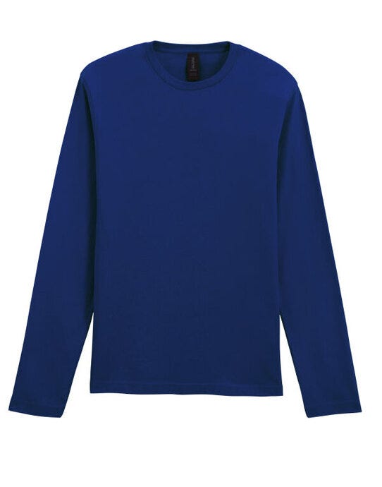Gildan 64400 Softstyle Adult Long Sleeve Tee - Navy Blue
